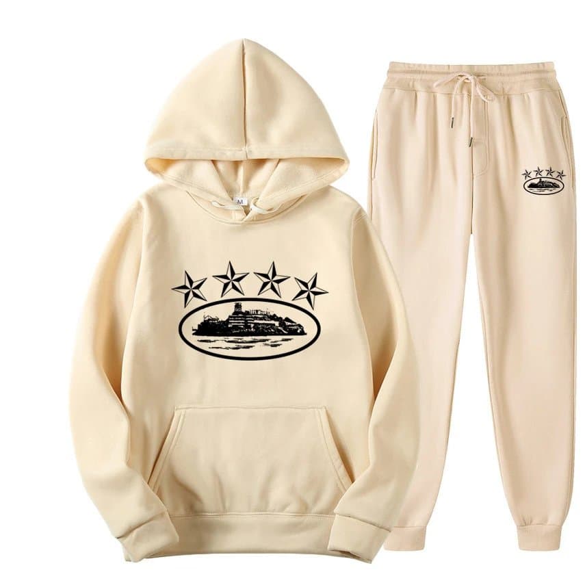 Travis Scott Hoodie and Joggers Set Cactus Jack Logo