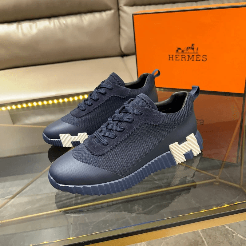 Hermès H-Boot Sneaker Navy and White