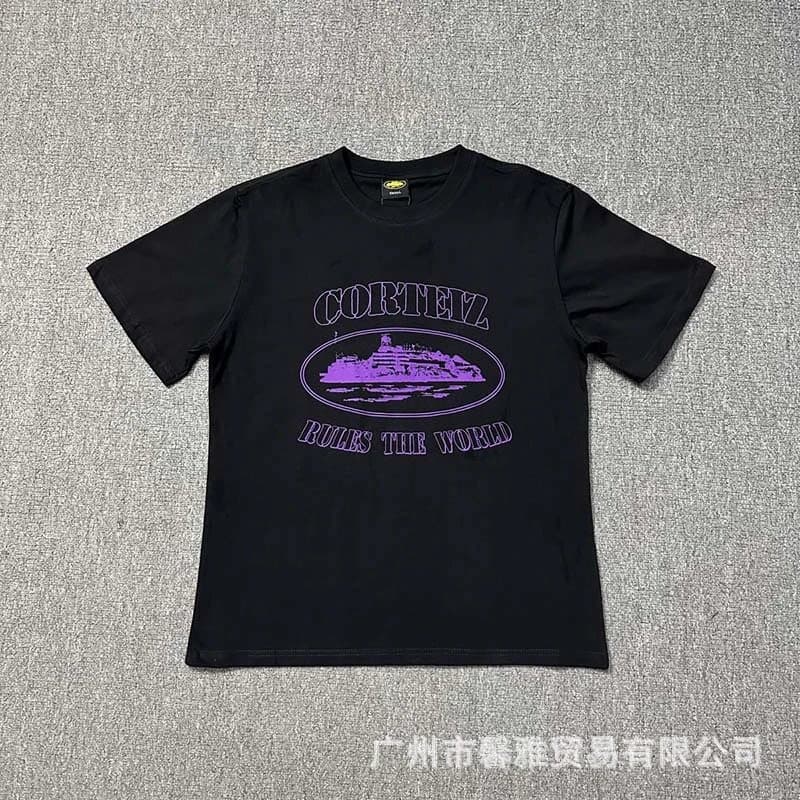 Off-White Graphic Tee Authentic Island Print — 3102黑紫