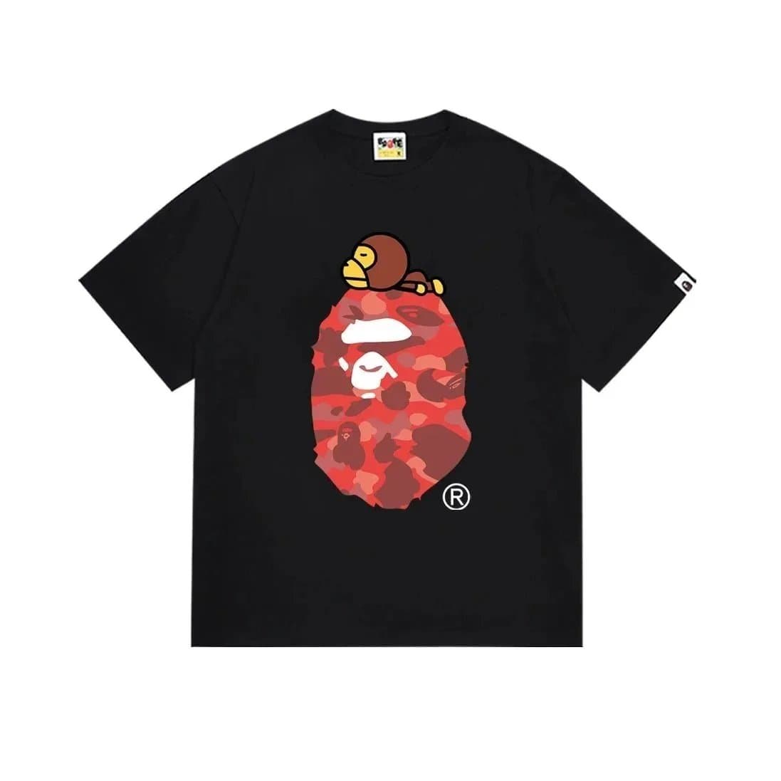BAPE Graphic Tee Ape Head Repeat Print — 39