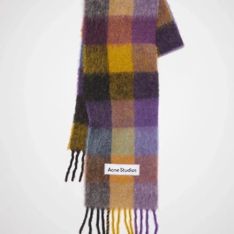 Acne Studios Checkered Scarf Multi-Color Plaid