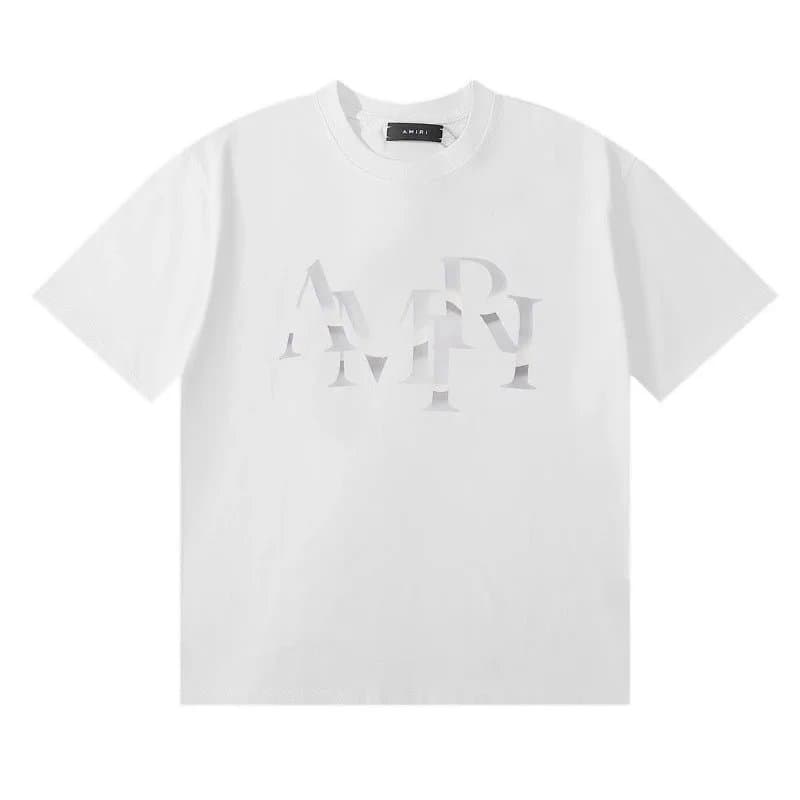 Amiri Logo T-Shirt Silver Foil Print