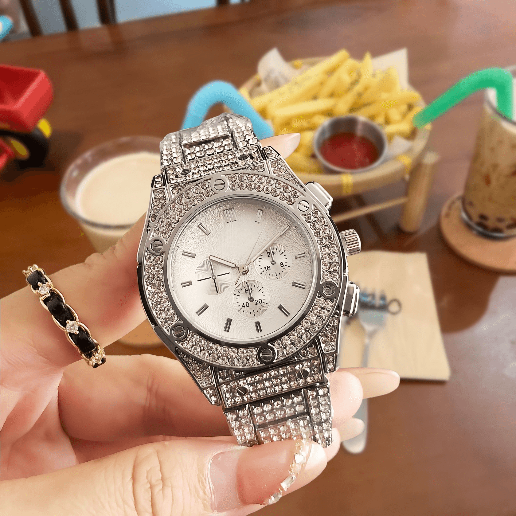 Audemars Piguet Chronograph Watch Fully Iced