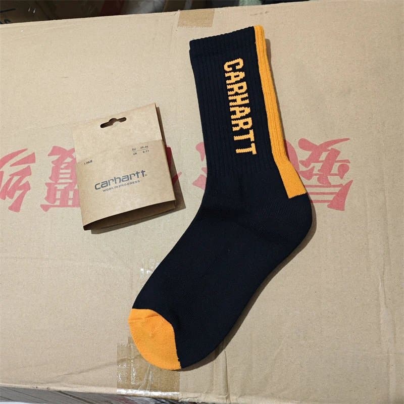 Carhartt Logo Sock Navy/Yellow