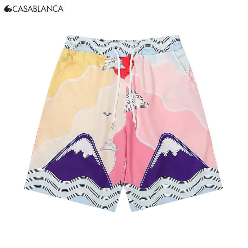 Striped Shorts Multicolor Vertical Stripe — K22 Figure