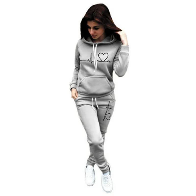 Tommy Hilfiger Hoodie and Joggers Set Heartbeat Print