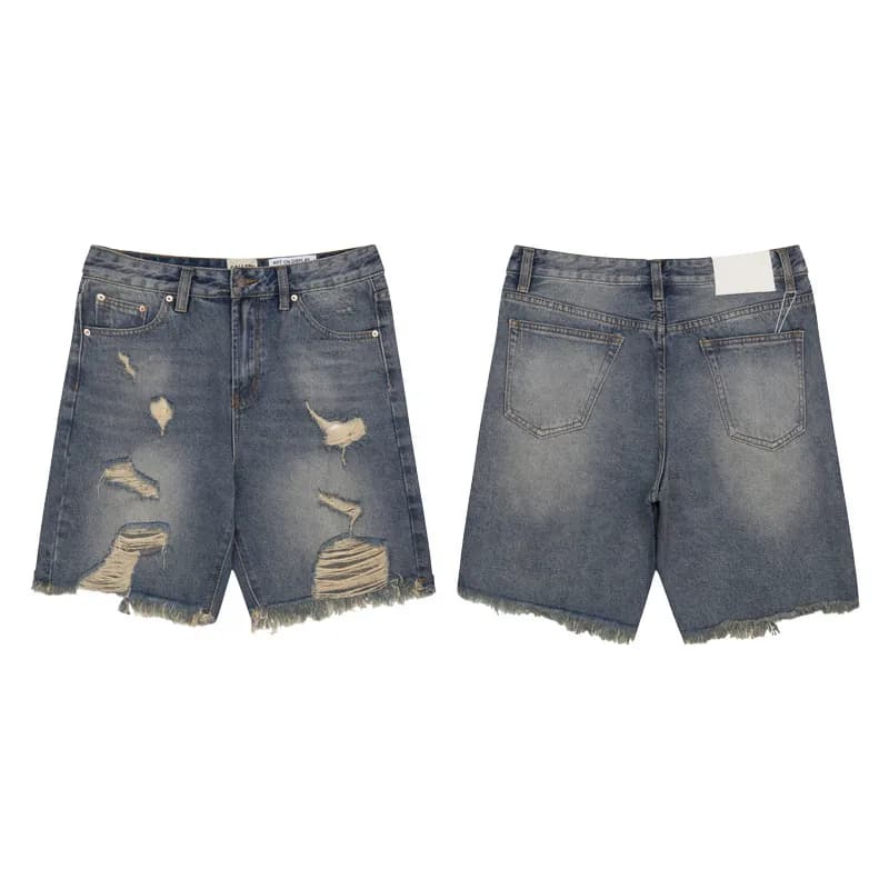 Levi's Distressed Denim Shorts Raw Hem