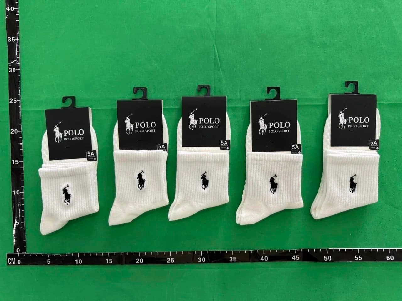 Polo Ralph Lauren Classic Sport Socks 6-Pack — 38-44 · A-White Mid-5 Pairs