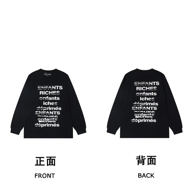 Fear of God Essentials Long Sleeve Tee Eternity and Time Print — Black[Style 02]