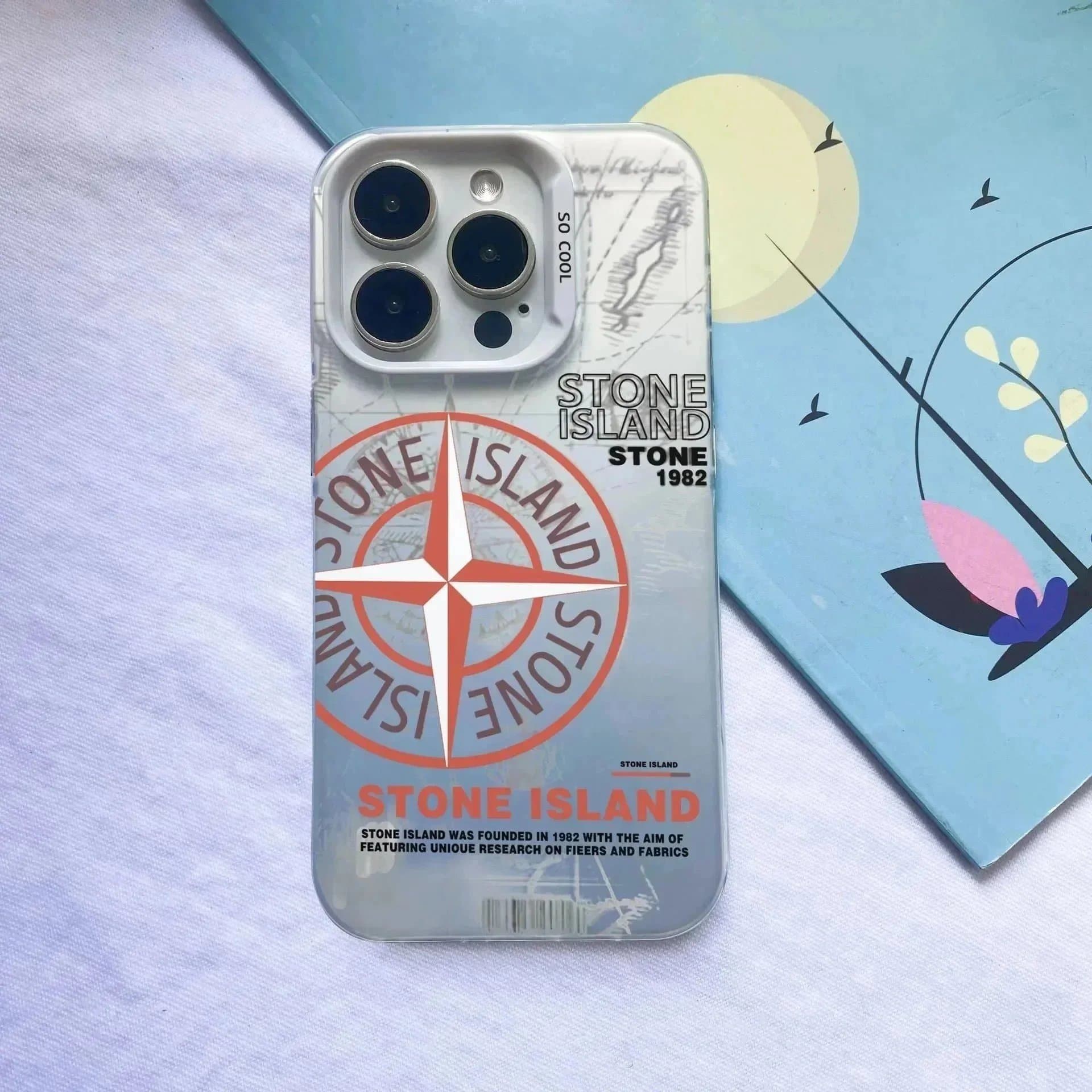 Stone Island Phone Case Compass Logo Print — TH014