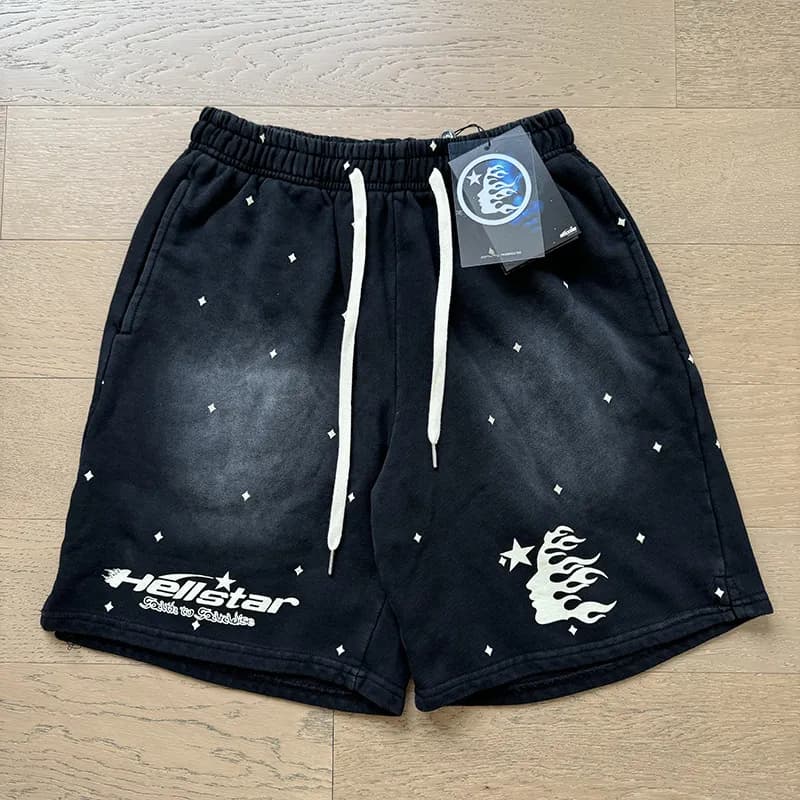 Sp5der Logo Shorts Flame Print — 770