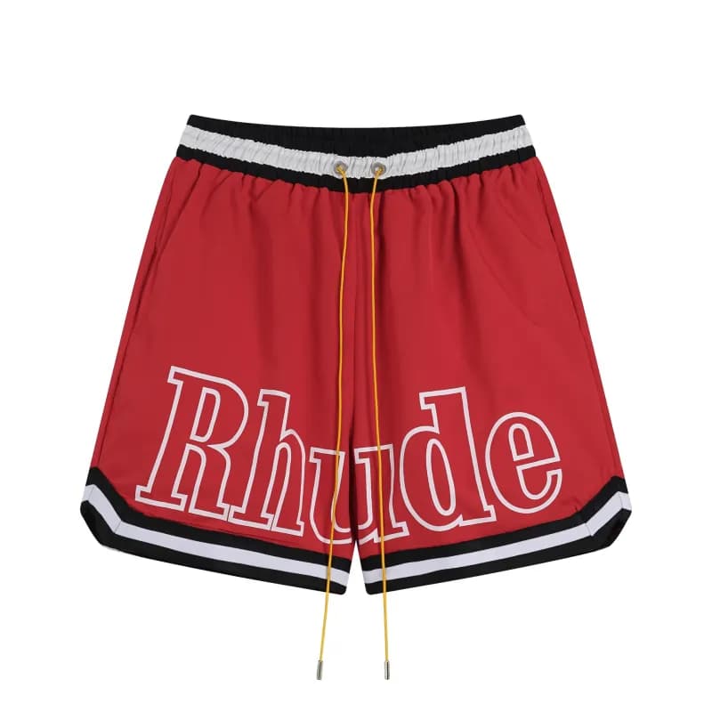 Rhude Logo Shorts Outline Logo — 3125红色
