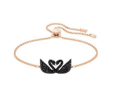 Swarovski Crystal Bracelet Pave Crystal — 双黑天鹅手链