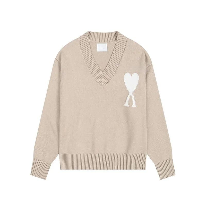 Amiri V-Neck Sweater Heart Logo