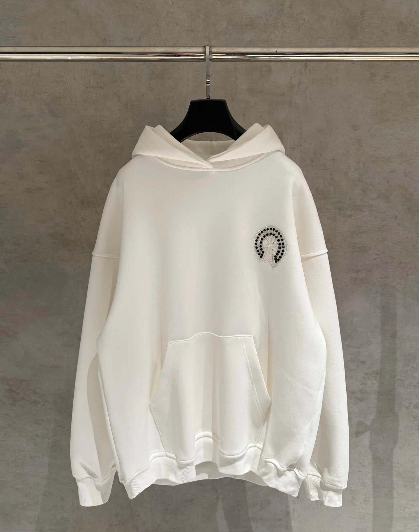 Chrome Hearts Hooded Sweatshirt Cross Logo Patch