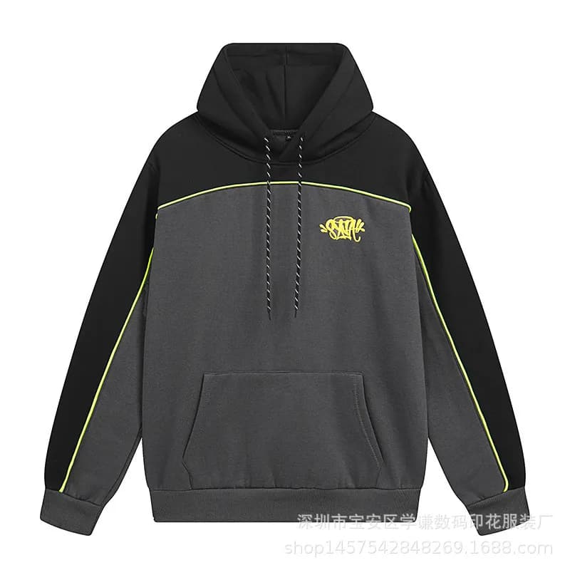 Hooded Sweatshirt Color-Block with Graphic