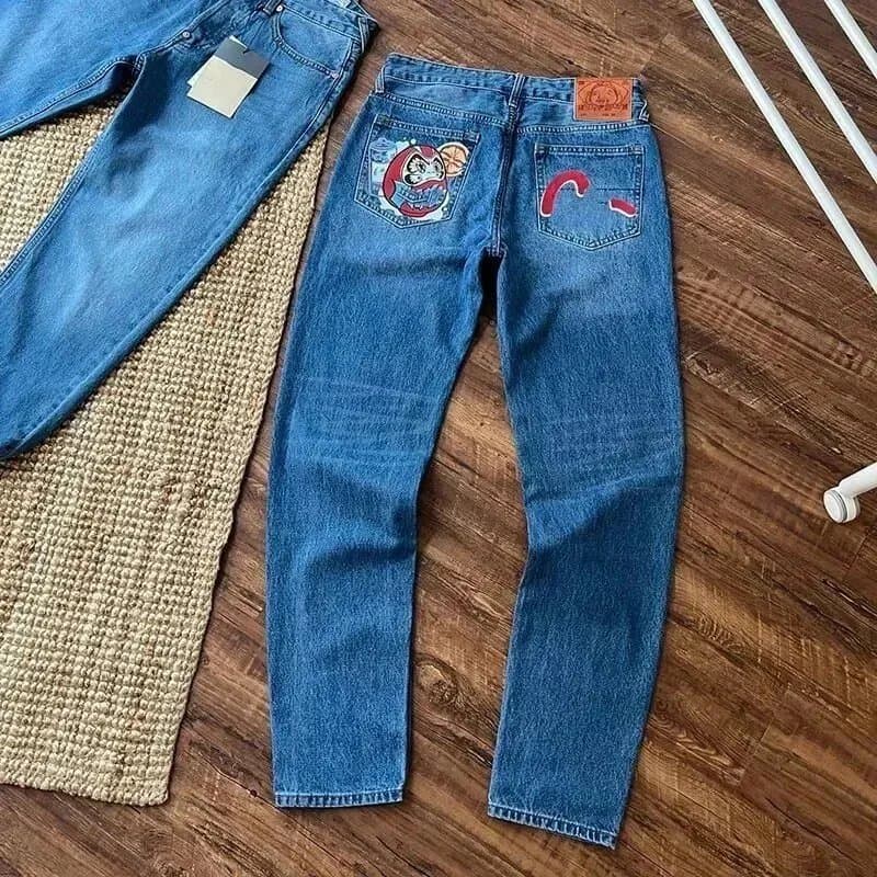 Neighborhood Dragon Embroidered Jeans Rear Patchwork — 1281020BB
