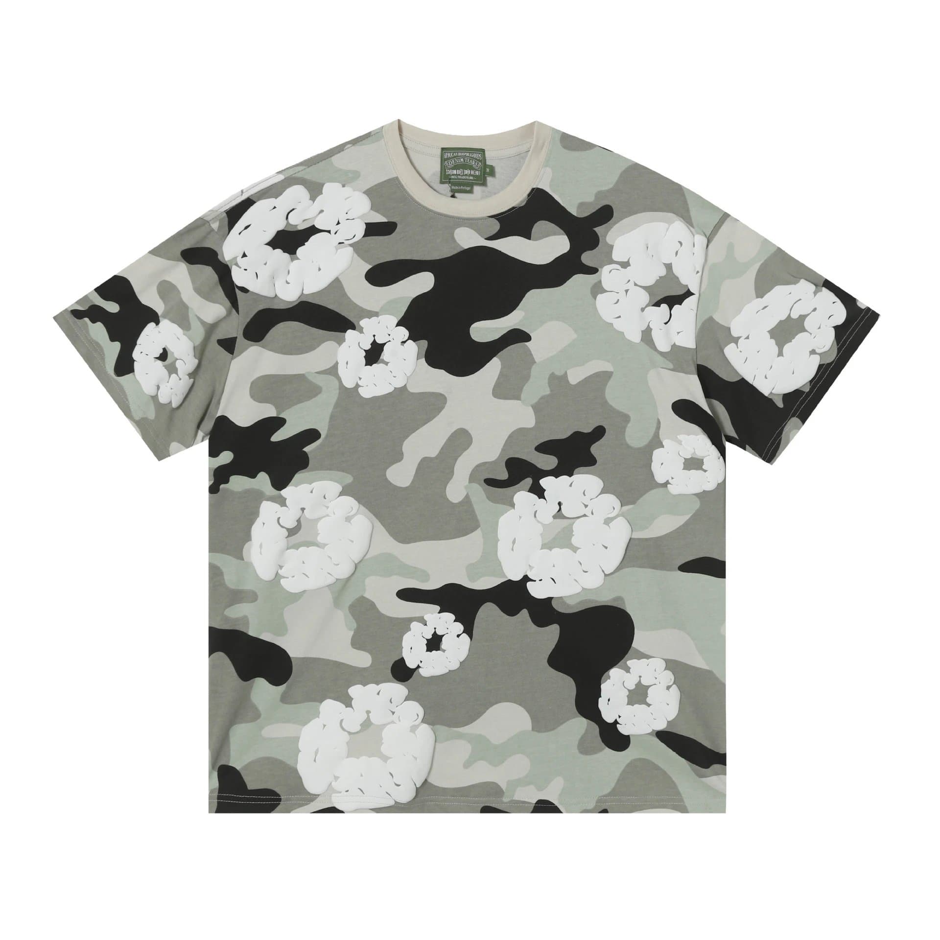 Balenciaga Cloud Shorts Cloud Print — 短袖迷彩灰