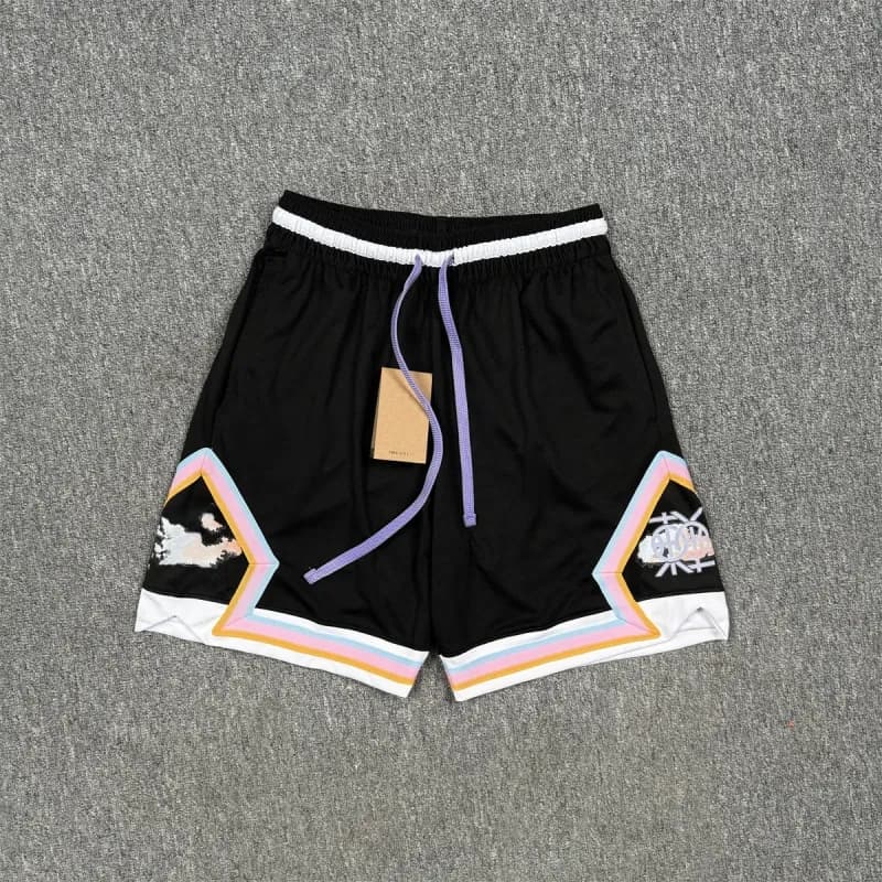 Travis Scott Basketball Shorts Rainbow Trim