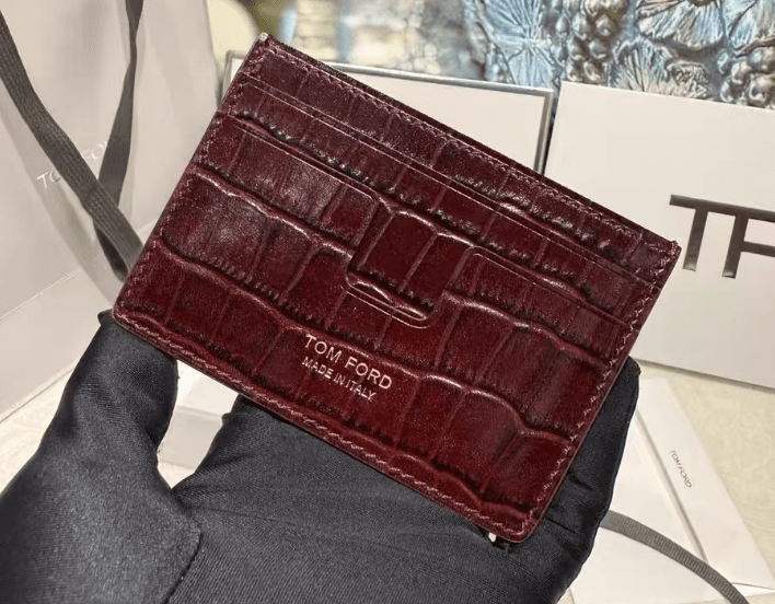 Tom Ford Card Holder Crocodile-Embossed
