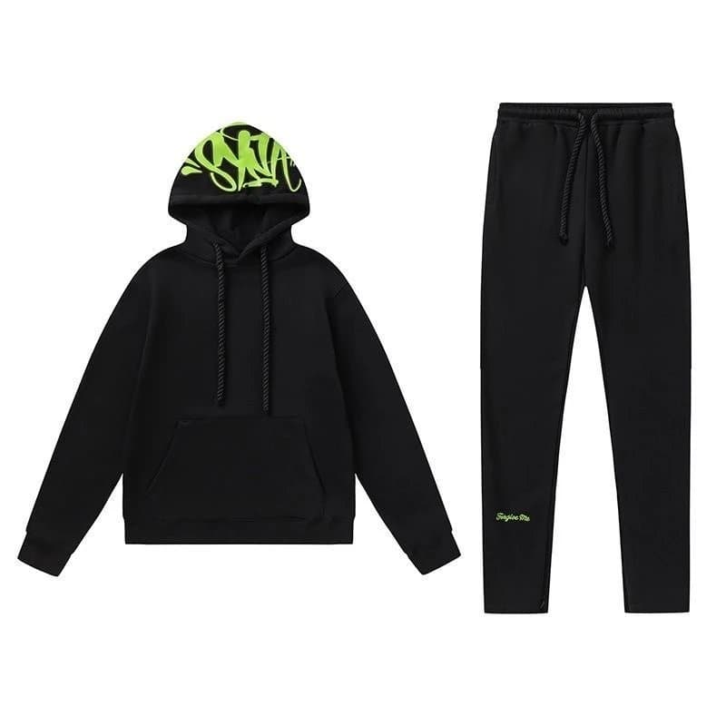 Travis Scott Hoodie and Joggers Set Graffiti Hood