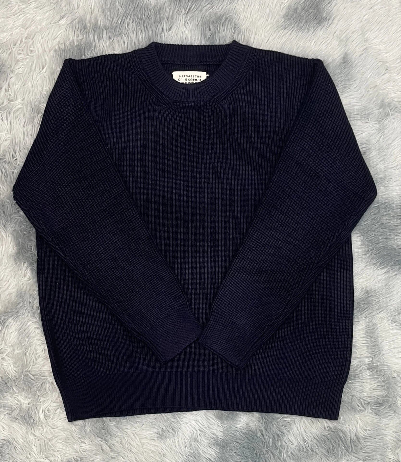 Maison Margiela Ribbed Crewneck Sweater Classic Rib Knit