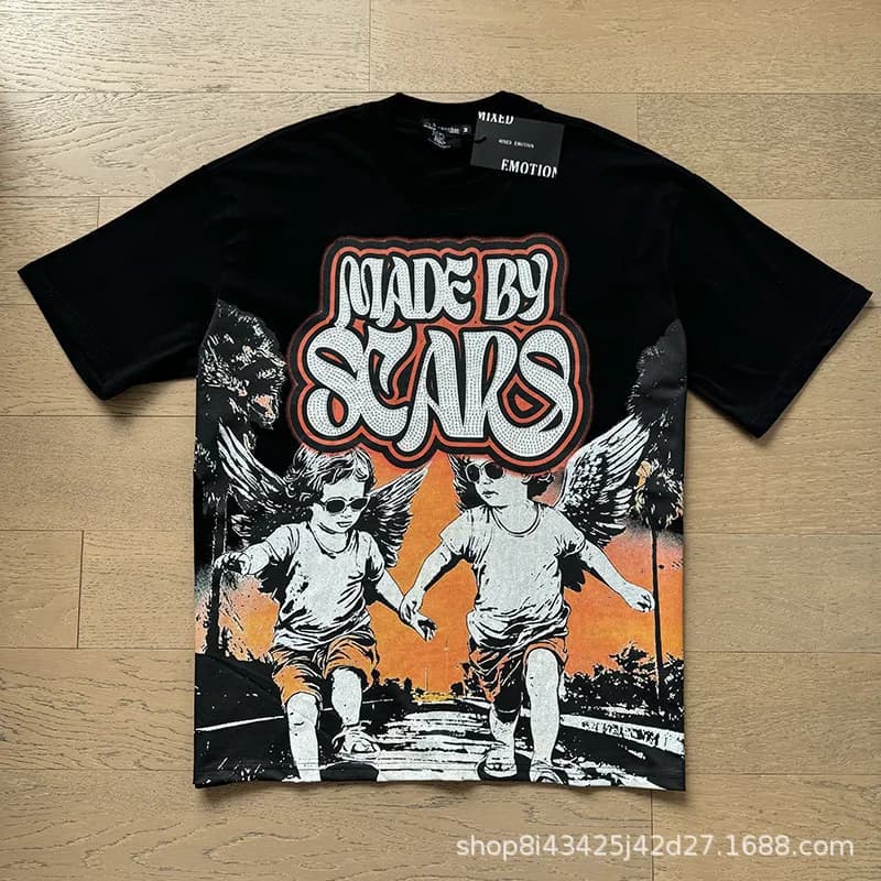 Graphic Tee Made By Stars Angel Print