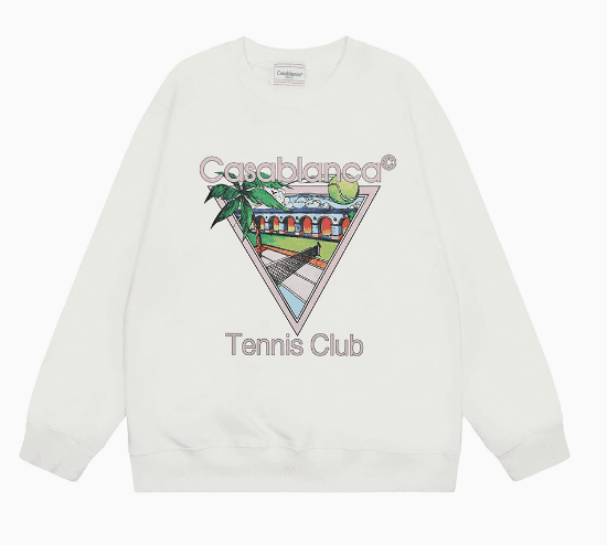 Tennis Club Sweatshirt Casablanca Logo Print