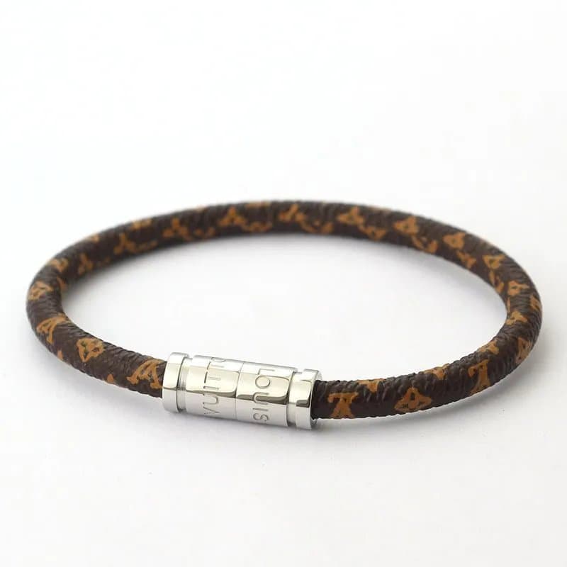 Louis Vuitton Monogram Leather Bracelet Classic