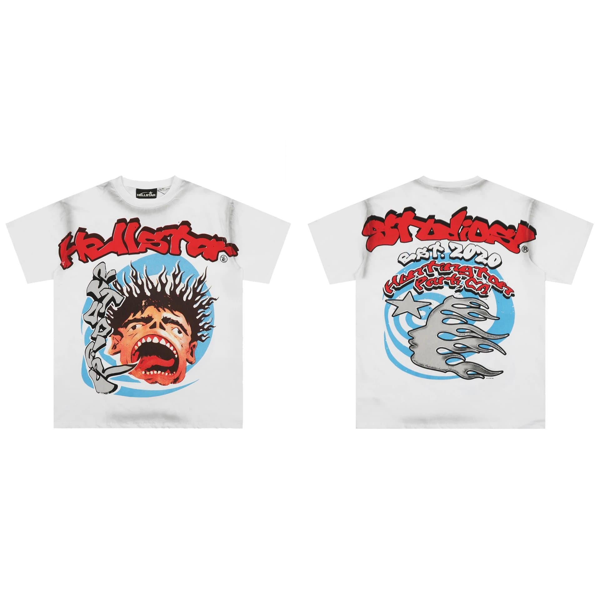 Hellstar Graphic Tee Flame Logo — H636白色