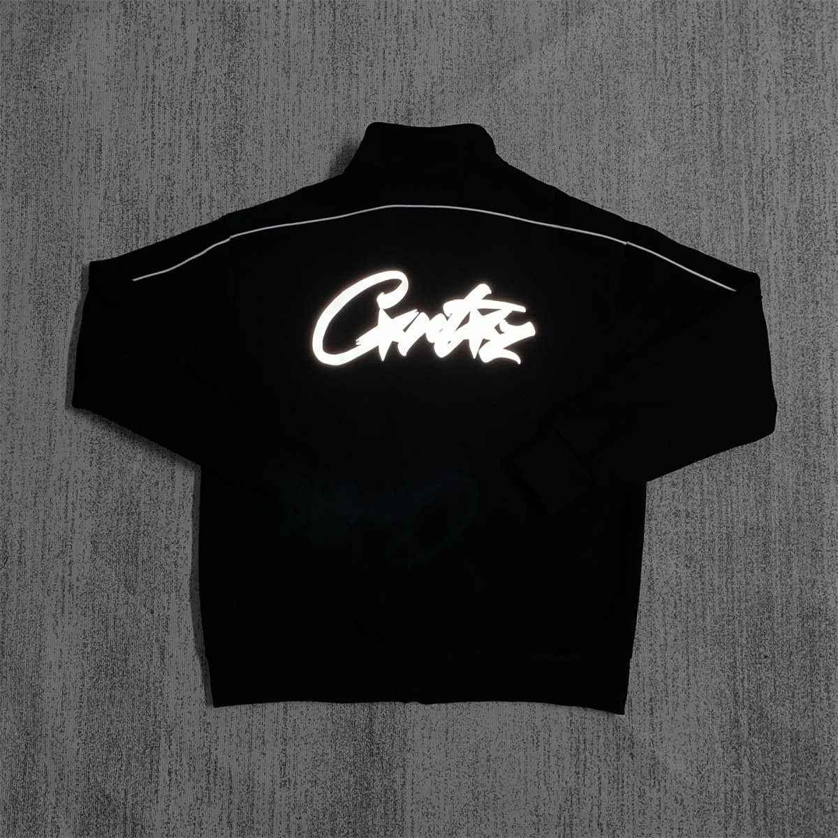 Corteiz Track Jacket Reflective Logo — 6005黑色夹克