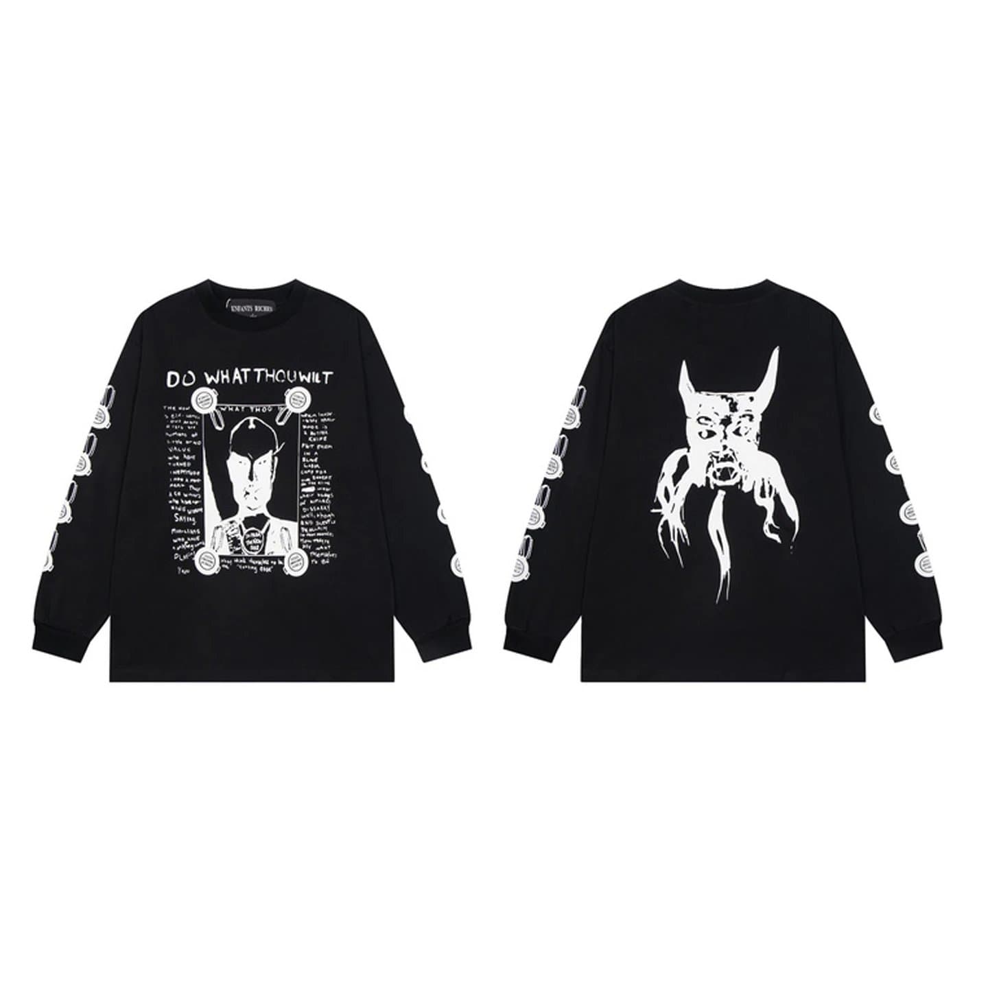 Fear of God Essentials Long Sleeve Tee E.R.D Graphic — Black[05 Models]