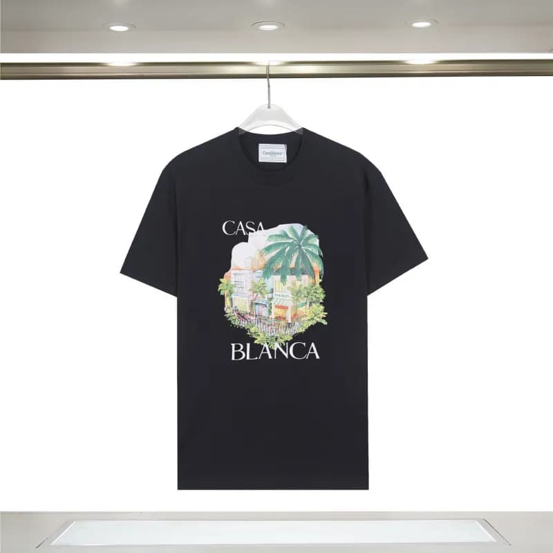 Casablanca Graphic T-Shirt Casa Blanca Palm Print