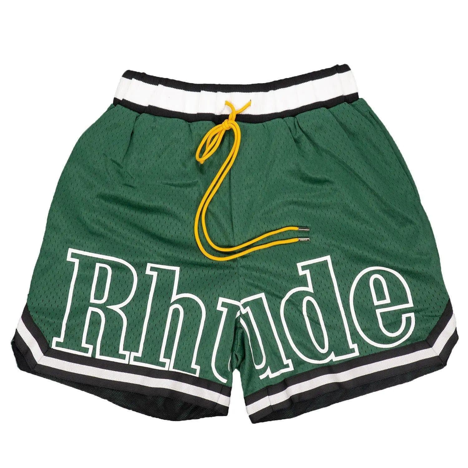 Rhude Logo Shorts Maroon with White Logo — 8525 绿