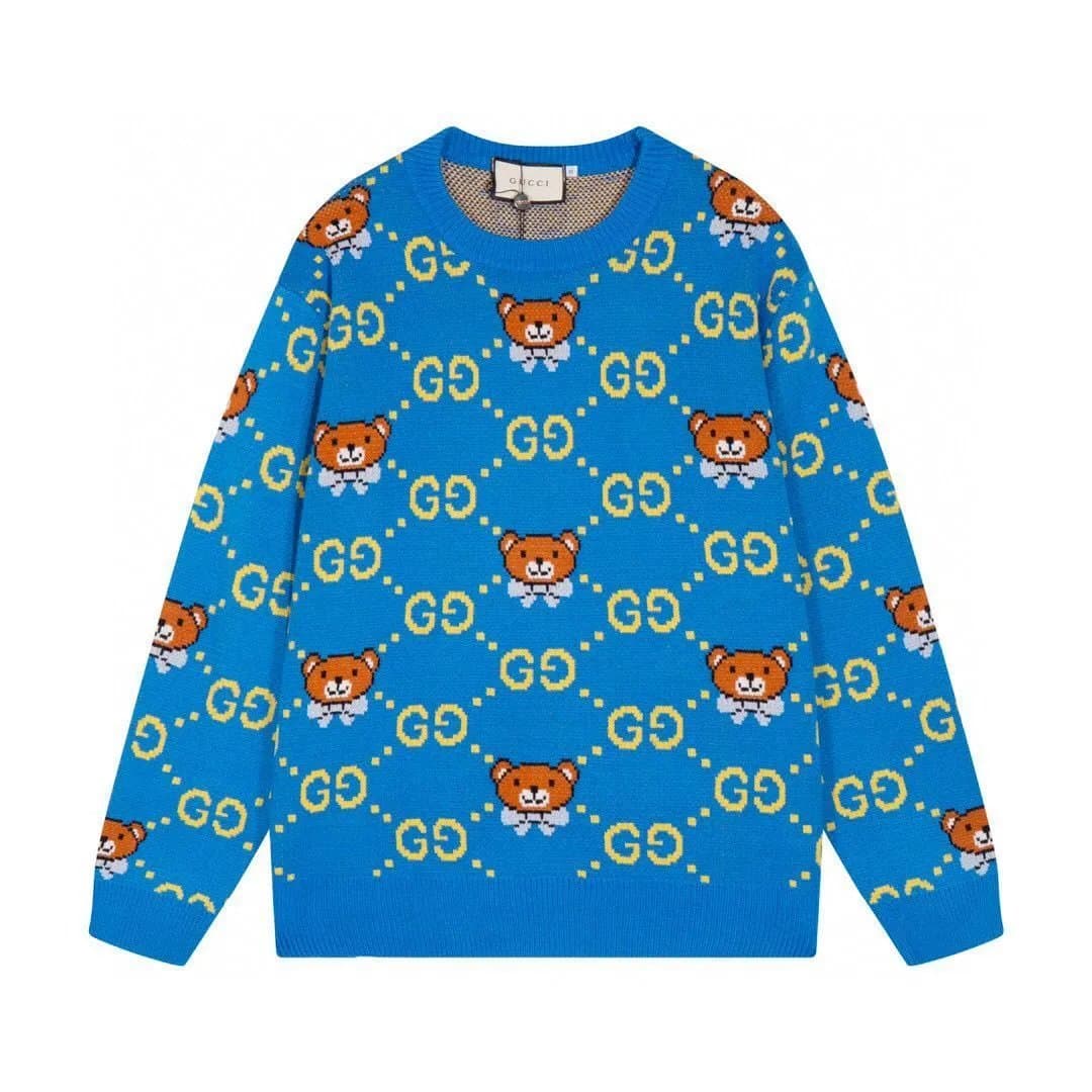 Gucci Knit Sweater Bear and GG Print