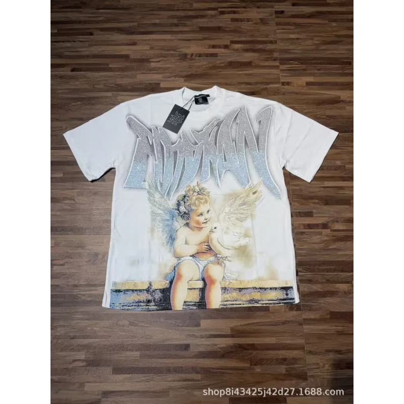 Anti Social Social Club Graphic Tee Alien Print — 8103米白