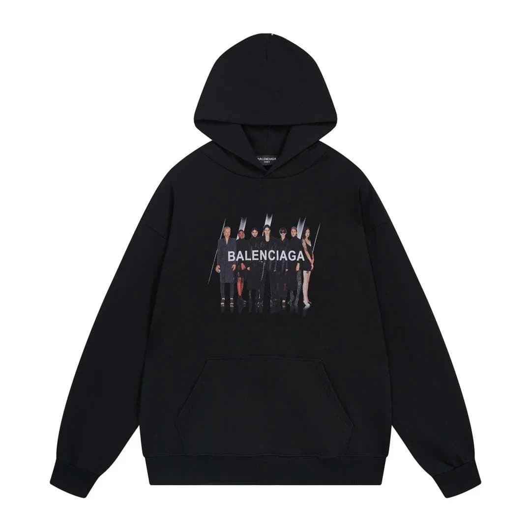 Balenciaga Crewneck Sweatshirt Logo Embroidered — 36黑色