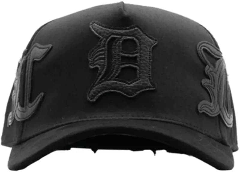 Broken Planet Snapback Cap Quilted Cross Embellished — D57