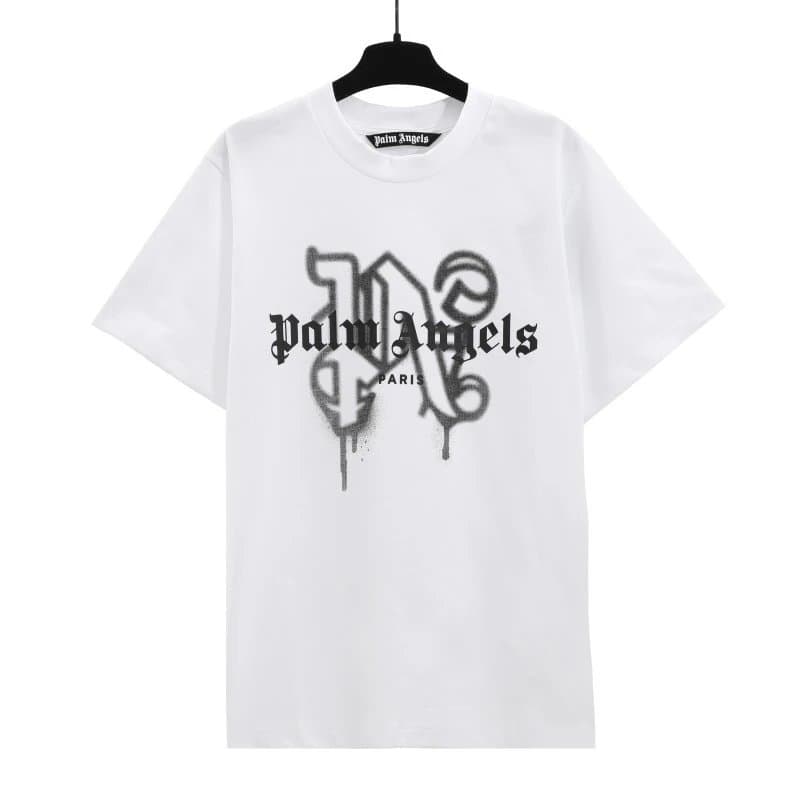 Palm Angels Graphic Tee Spray Paint Logo