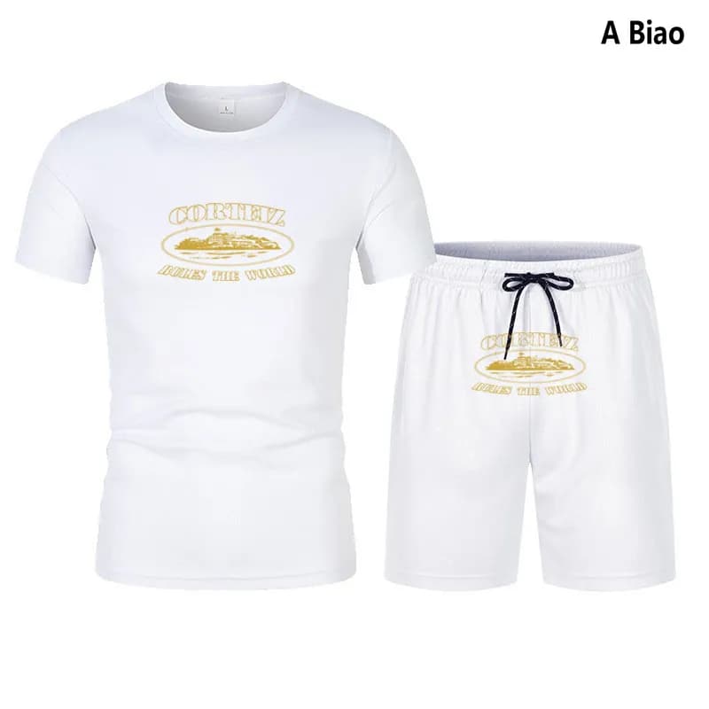 Corteiz Shorts Set Yellow Logo — 15