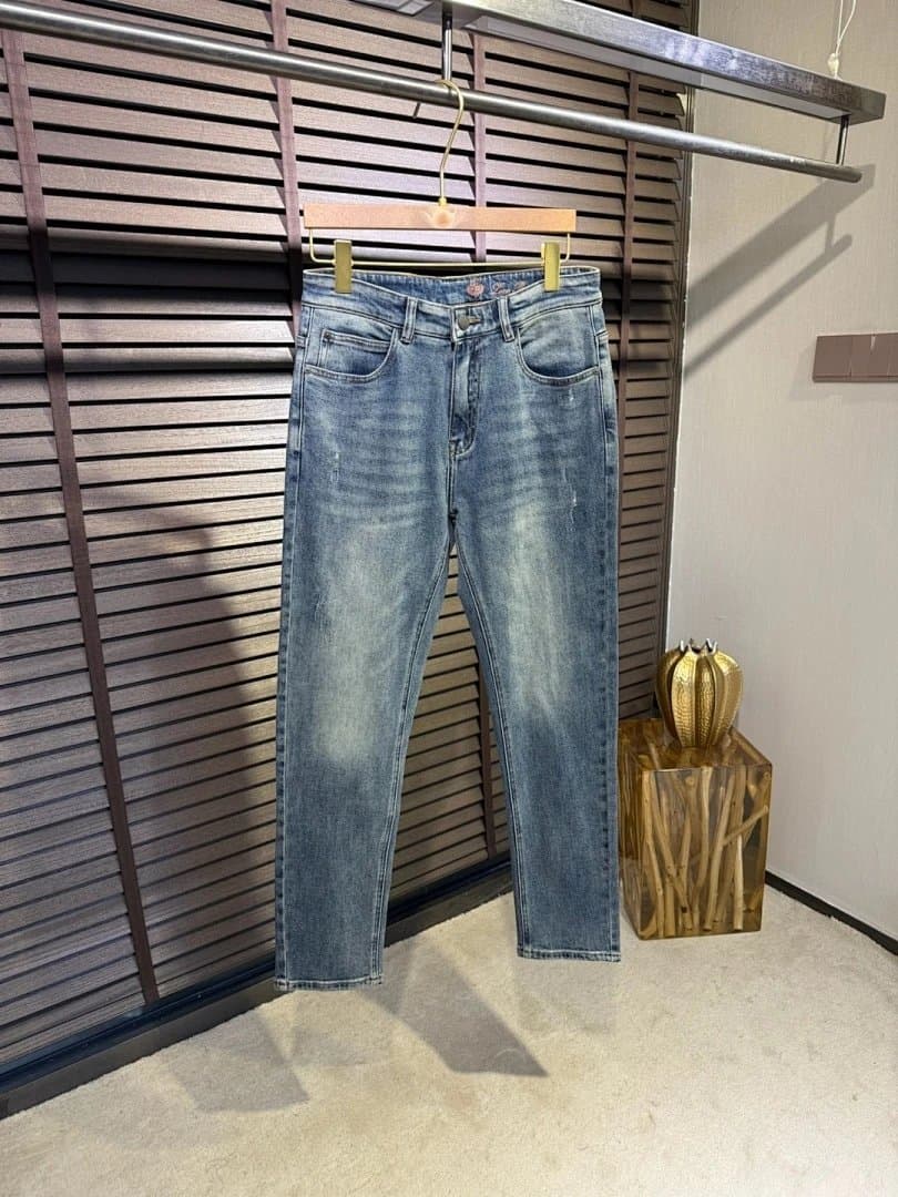 Prada Flared Jeans Embroidered Logo — 55