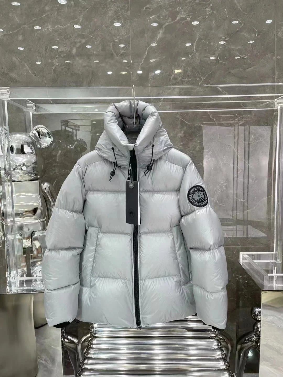 Canada Goose Puffer Jacket Metallic Silver