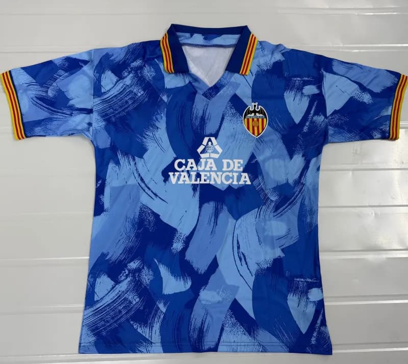Valencia CF Home Shirt 1990s Brushstroke Print