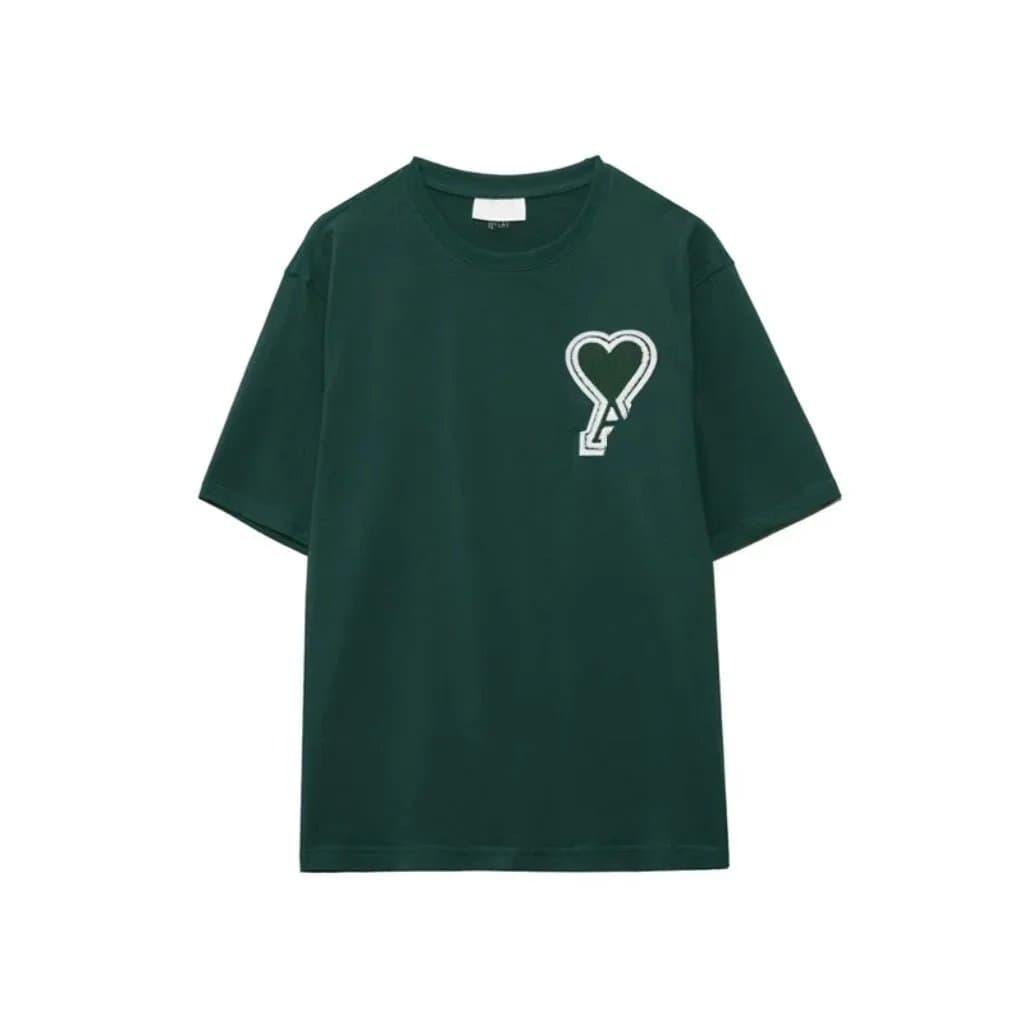 Amiri Heart Logo Tee Black Heart Patch — 墨绿色【901车章款】