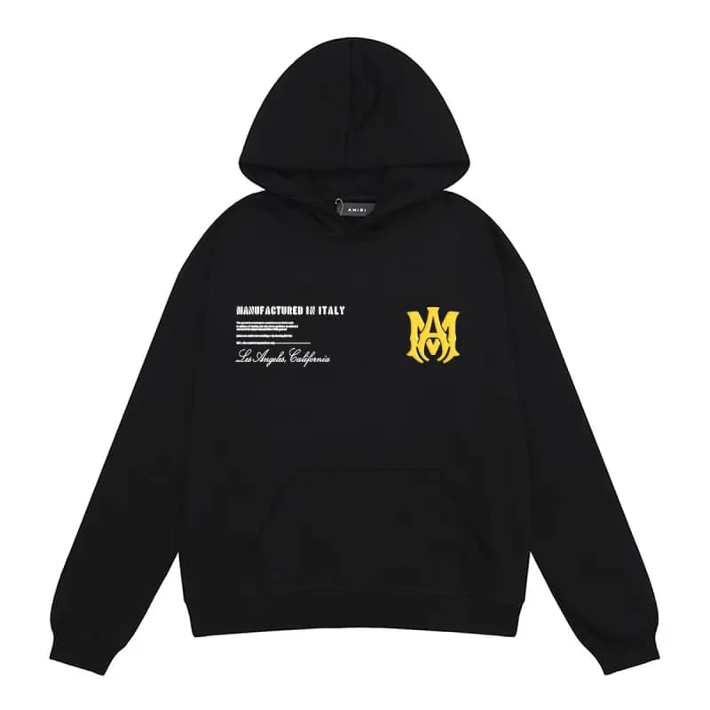 Amiri Hooded Sweatshirt Script Logo — 9280 black