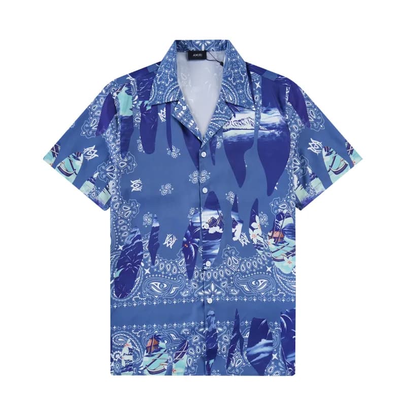 Amiri Bandana Print Shirt Oceanic Bandana