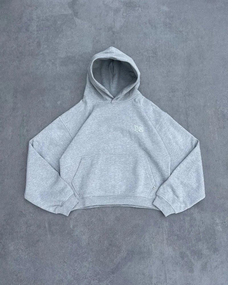 Fear of God Essentials Croptop Hoodie Heather Grey
