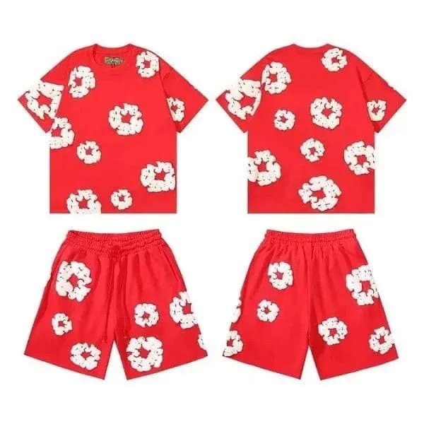 Balenciaga Flower Print Set 3D Flower Appliqué