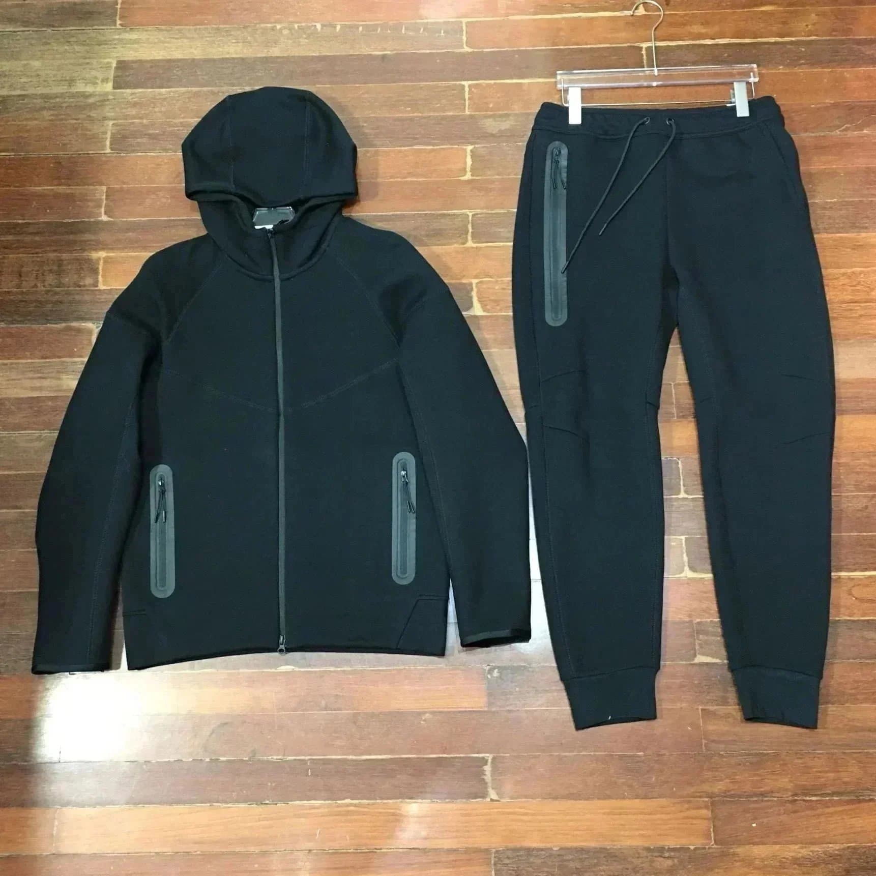 Nike Training Pants Grid Print — tech 黑色套装2
