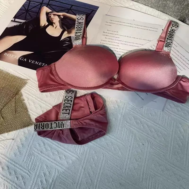 Versace Bra and Brief Set Crystal-Embellished